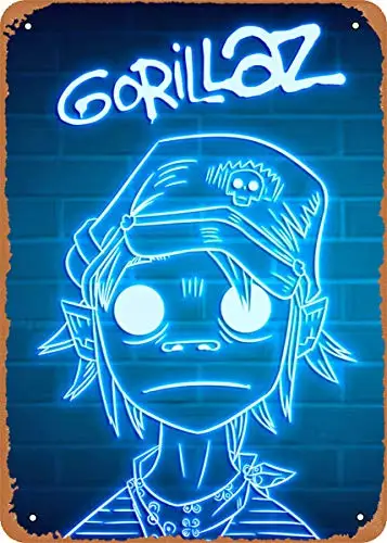 Music Gorillaz neon Plaque Poster Metal Tin Sign 8\