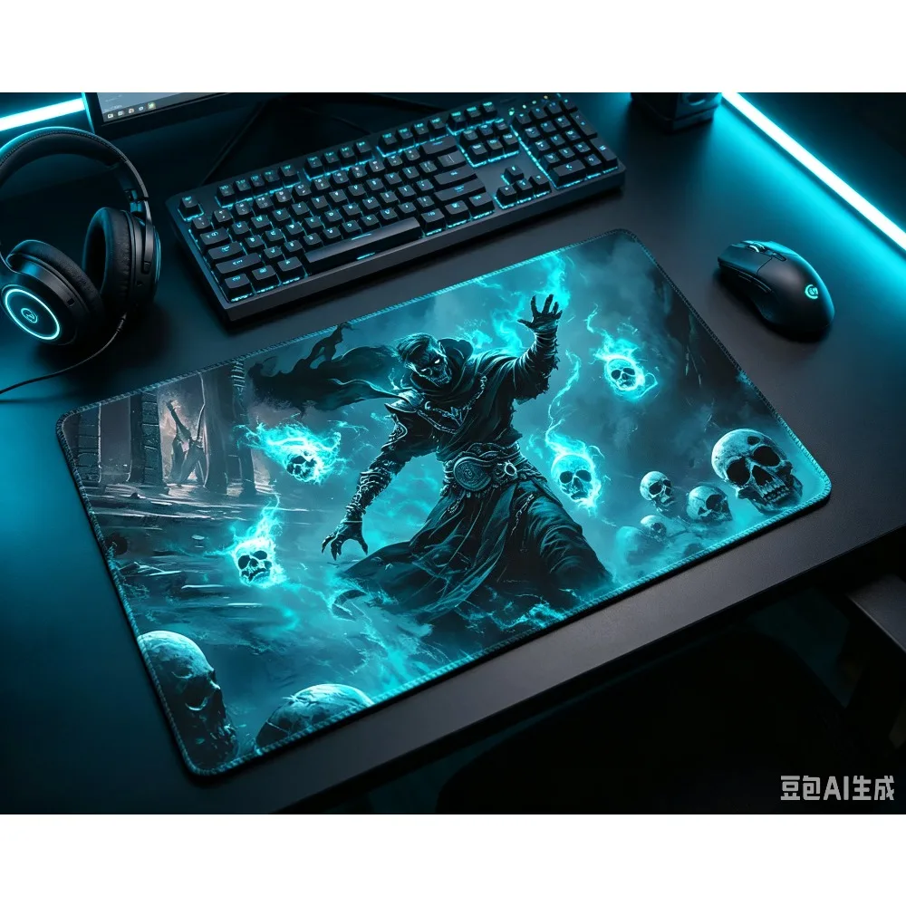 Fantasy Demon Wolf Art Card Games Playmat Durable Office Desk pad Parties Gathering Card Game Mat Compute PC Gaming MousePad