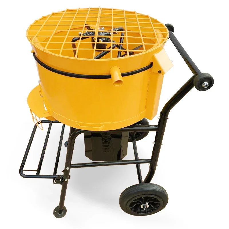 120L Portable Mixer 1700 Watts Electric Pot Cement Mortar Mixer Forced Action Mixer Construction Machinery