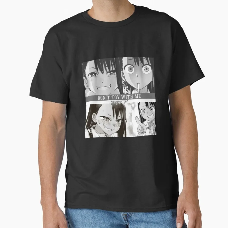 

Miss Nagatoro-san. don't toy With me Anime T shirt for man Large size Tops Manga Graphic Print Y2k Clothes Cartoon Tee