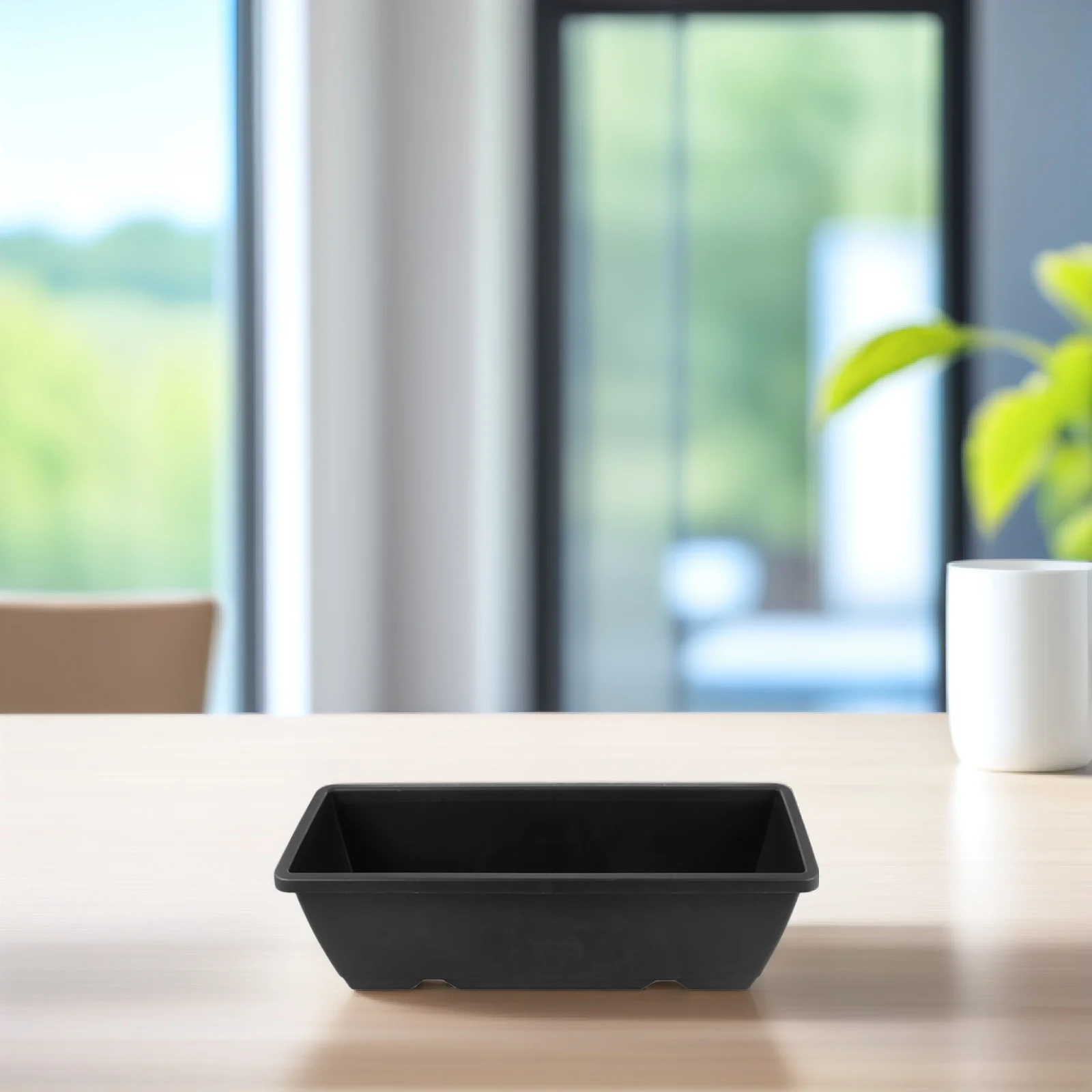 

2Pcs Rectangular Planter Longlasting ABS Plastic Vegetable Planting Pot with Drainage Holes for Outdoor Indoor Garden Use