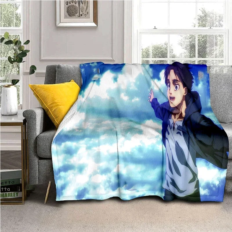 Shingeki No Kyojin Anime Attack on Titan 3D Plush Blanket Throw Blanket Bedspread Flannel Blanket Couch Quilt Cover Travel