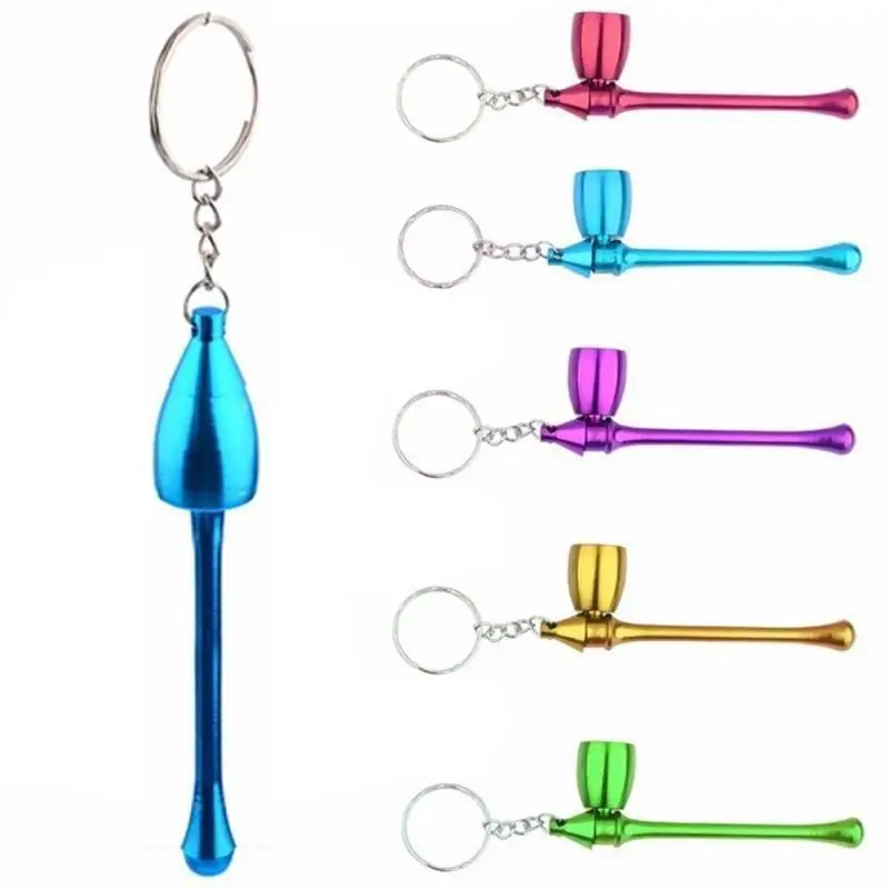 Aluminum Alloy Mushroom Keychain Detachable Hollow Metal Tube Portable Outdoor Accessory Keyring Multi Purpose Gadget