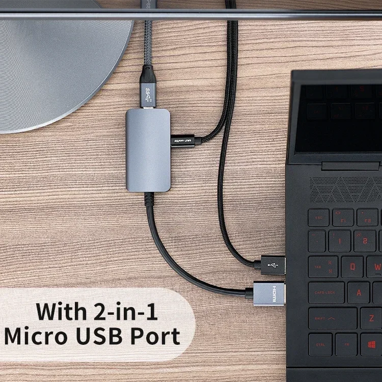 Adapter HDMI-męski do monitora USB-C żeńskiego z wejściem USB typu C 3.1 na wyjście kompatybilne z HDMI Adapter 4K@60Hz USB C