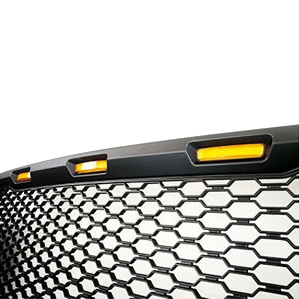 4x4 سيارة ABS شواء شبكة رابتور الشوايات لاقط سباق مصبغة الجبهة شواء الوفير شبكات غطاء أجزاء الشاحنة لفورد F150 2021 #6