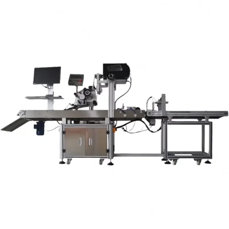 Commercial Automatic Assembly Line Cards Foil Book Cardboard Gift Box Daily Necessities Bags Barcode Label Labeling Machine