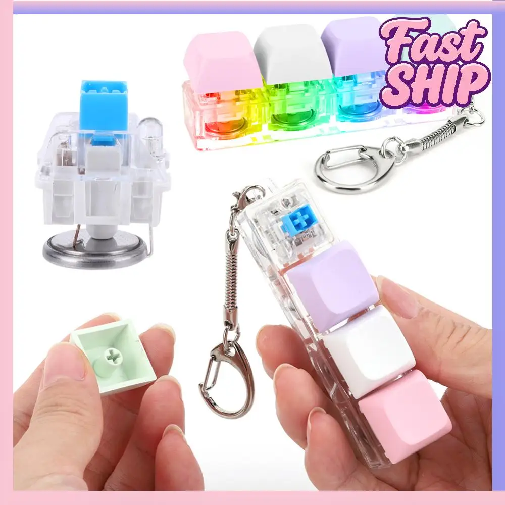 Klawiatura dekompresyjna 4-klawiszowa klawiatura antystresowa z podświetleniem LED, kostka klawiatura dla dorosłych do redukcji stresu i zabawy.