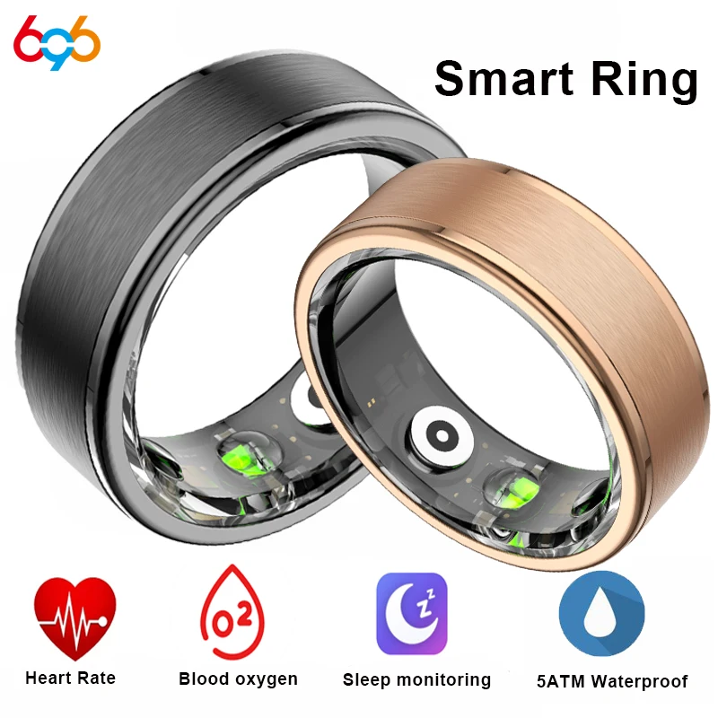 Smart Ring Couple Sports Fitness 24H Heart Rate Blood Oxygen Sleep Monitoring Health 5ATM Waterproof Activity Strees Men Women