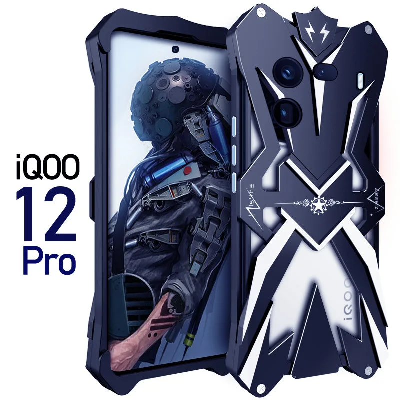 

ДЛЯ Vivo Iqoo 12 Pro Zimon Luxury Thor Heavy Duty Armor Metal мобильный телефон для Vivo Iqoo12 Iqoo 12 Pro, защитные чехлы