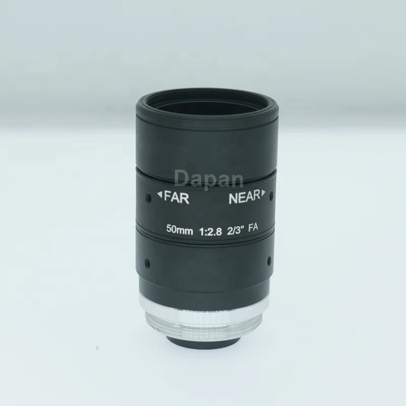 Obiettivo FA (automazione di fabbrica) – Messa a fuoco fissa da 50 mm, 6 MP, attacco C da 2/3", F2.8, ottimizzato per bassa distorsione