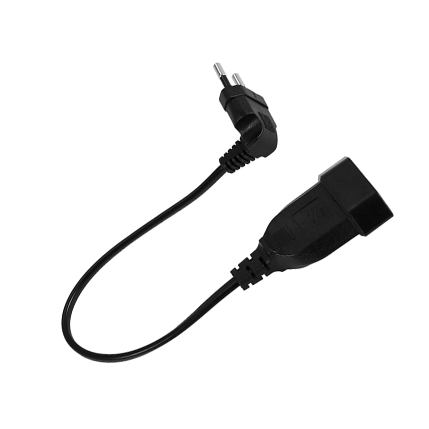 ABQX Europea 90 Degree Male Plug to Female Socket Power Extension Cable for PC Computer PDU(0.)