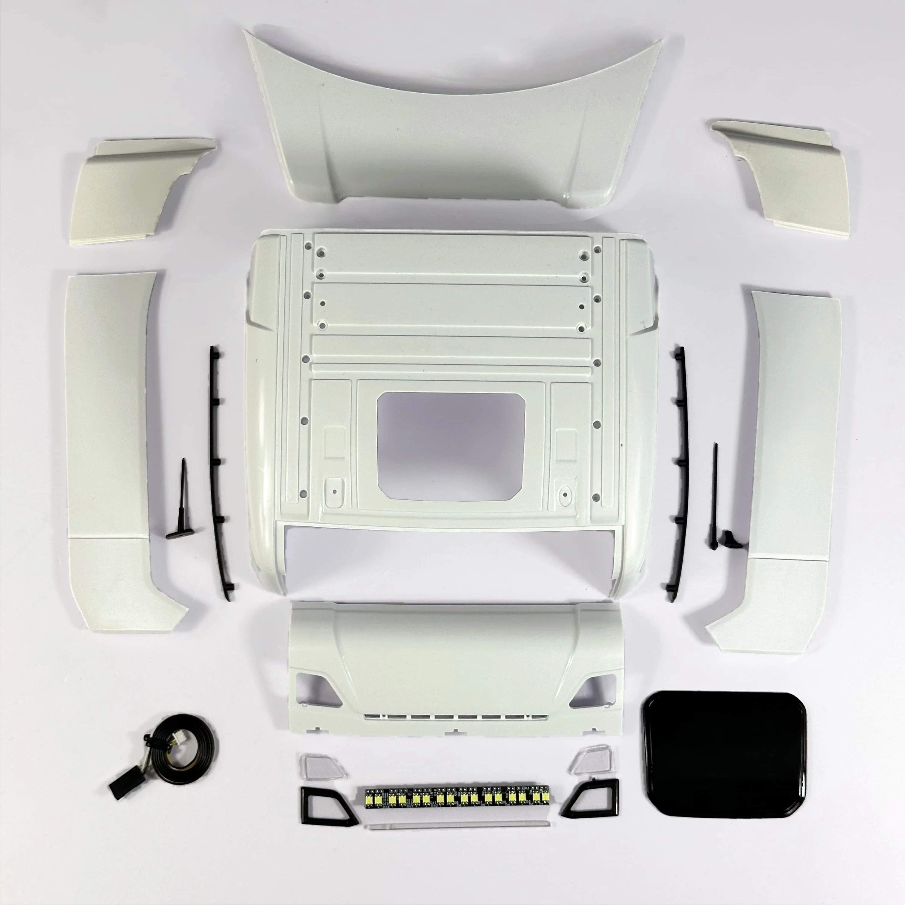 770S RC Truck 1/14 Medium Dak Hoge Dak Cab KIT Met LED's Voor Tamiya 1/14 RC Tractor Truck 770S Serie Accessoires Onderdelen