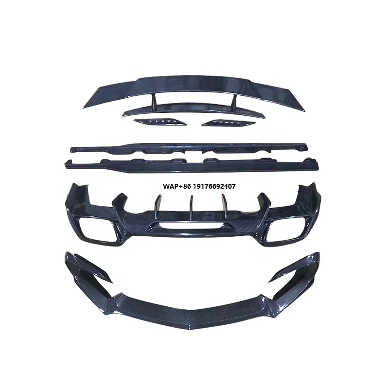 Carbon  Fiber Car Body Kit for  GT/GTS Upgrade Renntech Style Front Lip Rear Lip Side Skirts Spoiler