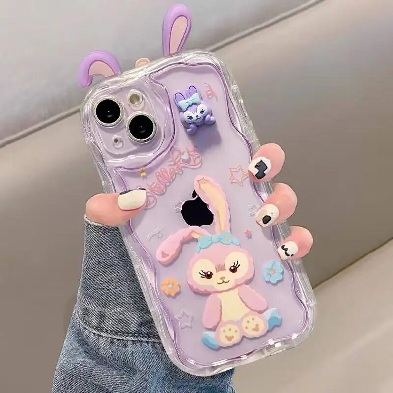 Cute 3D LinaBell StellaLou Phone Case For iPhone 16 15 14 12 13 11 Pro Max Plus 12 13 Mini X XS MAX XR Clear Soft Silicone Cover