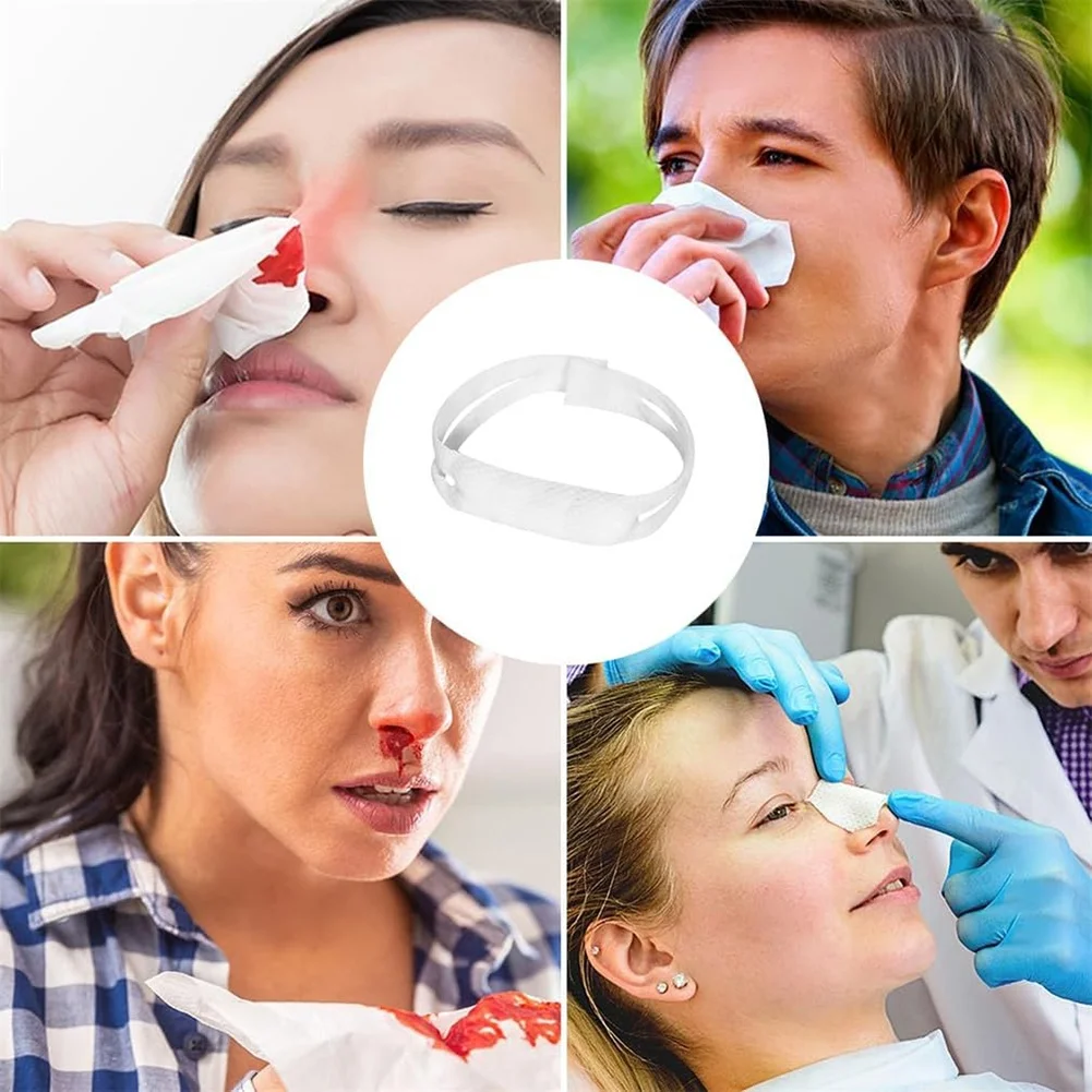 AC93-10Pcs Comfortable Cotton Ball Nasal Splint - Breathable Post-Op Nose Support Bandage For Swelling Reduction & Healing