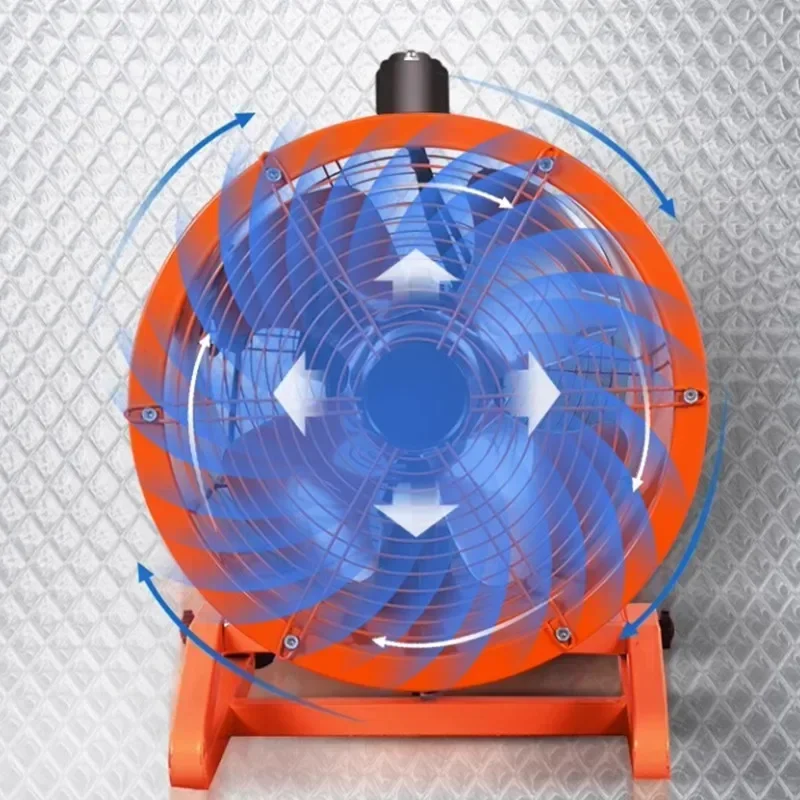 Household 220v Industrial Fan Shaking Head Lie Portable Axial Fan Cylinder Gun Electric Fan Strong Power