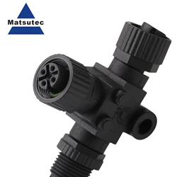 NMEA 2000 T Connector 3 Port 5Pin M12 Thread IP67 Waterproof NMEA 2000 (N2k) (Tee) T-Connector for Garmin Lowrance Simrad B&G