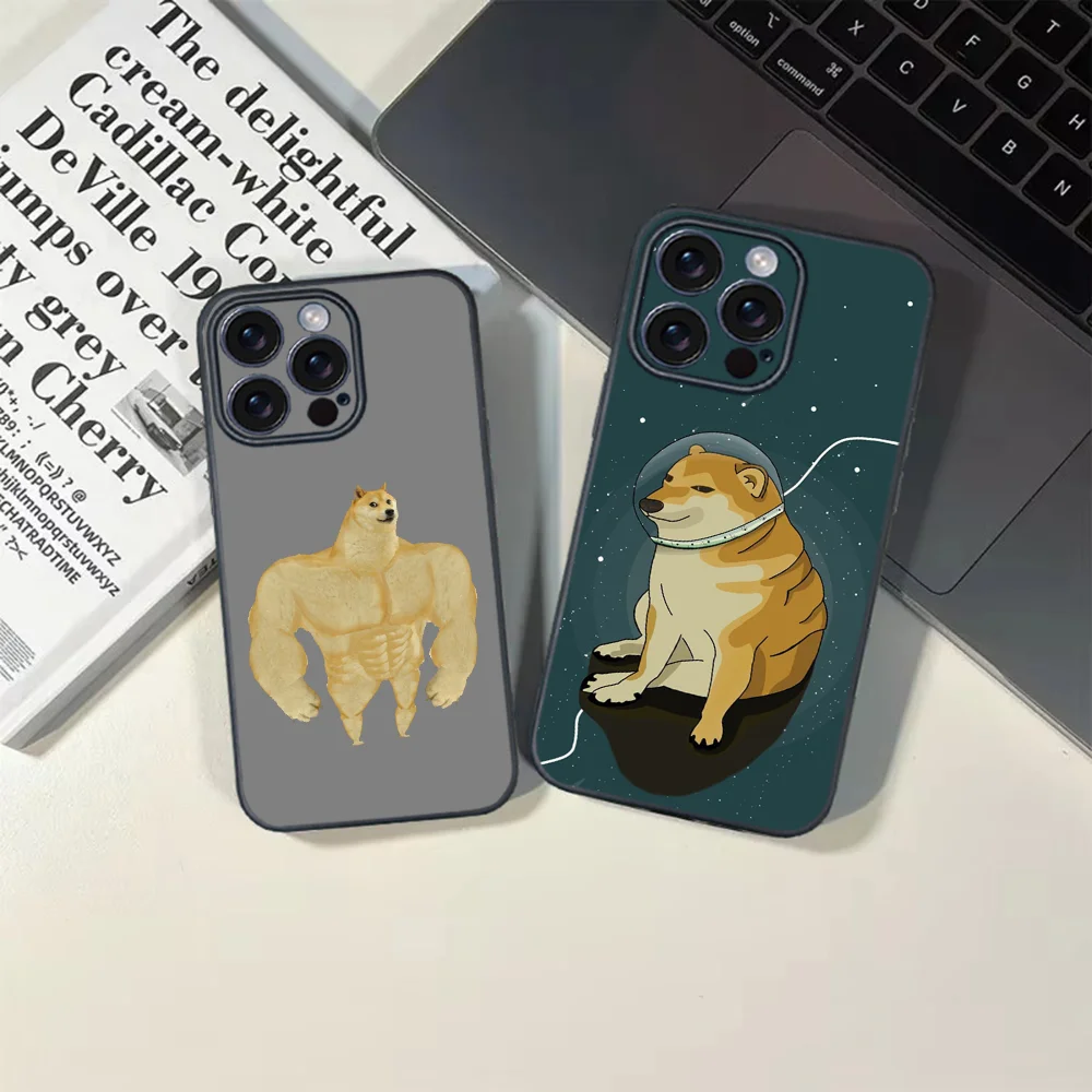 Cheems Shiba Inu Doge Meme Phone Case For iPhone 16 15 14 13 12 11 PRO MAX PLUS Mini TPU Soft to  Skin-friendly case