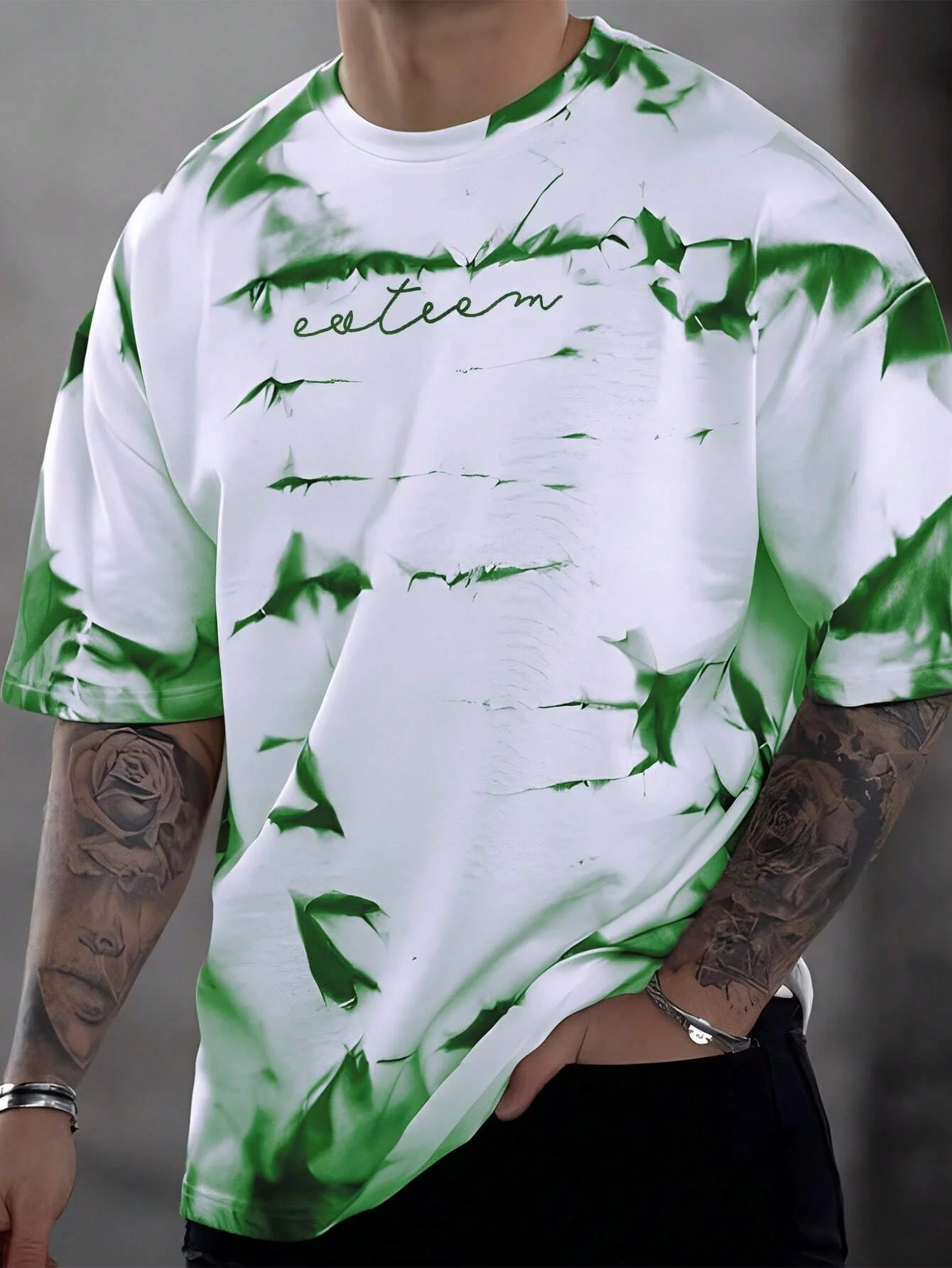 3d printing summer new men's casual simple short-sleeved T-shirt polyester fiber comfortable breathable printed short-sleeved image 3