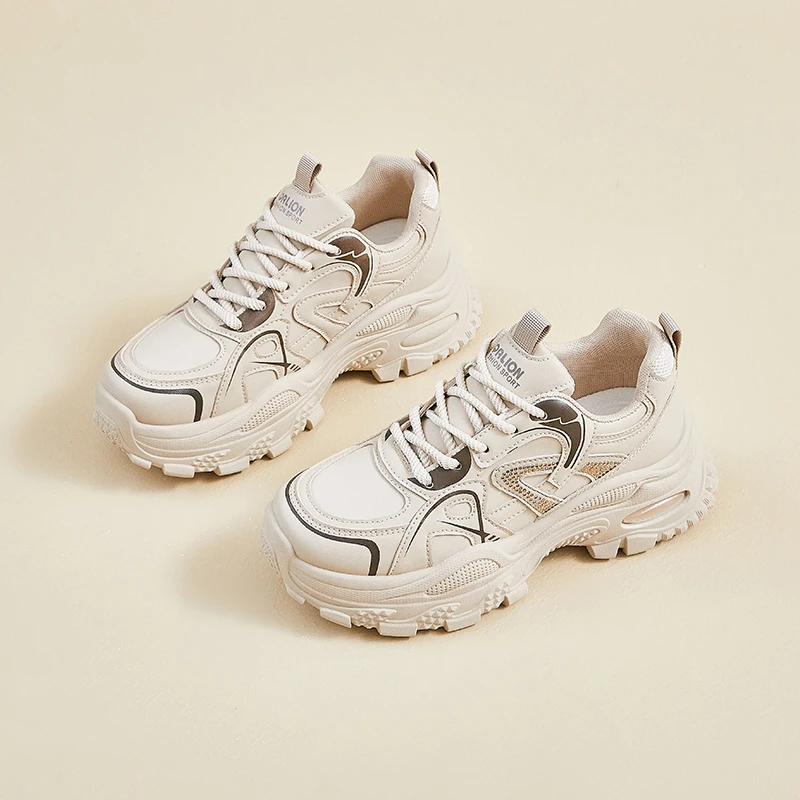 Thick Sole Clunky Sneakers Comfortable Women Running Shoes Outdoor Fitness Platform Sneakers Fashion Casual Walking Trainers New