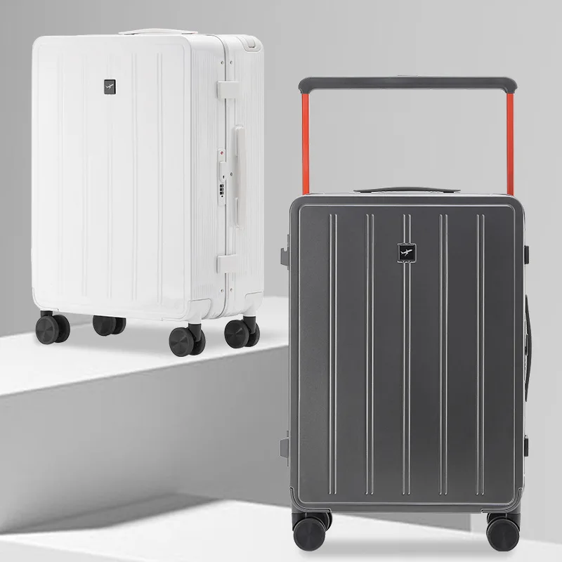 

Wide tie rod, aluminum frame case, suitcase, multi-function, cup holder charging.