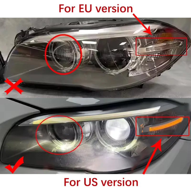 Internal Wiring Harness Assembly for BMW 5 Series F10 F18 Car Headlight Plug Wiring Harness Component 14-17 with AFS US Version