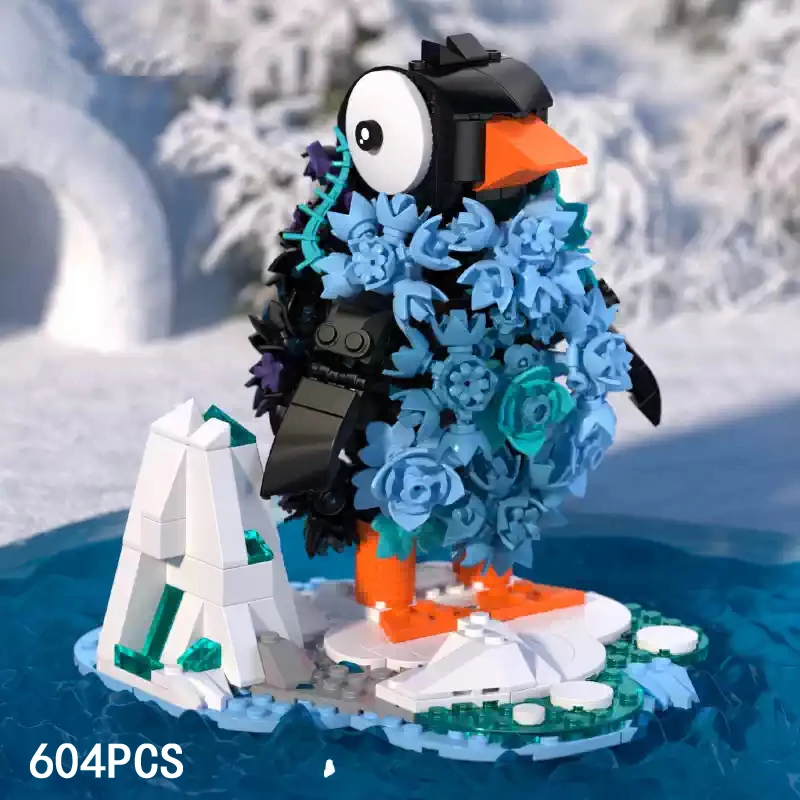 

iDEA Animals Ice Flower Birds Building Block Penguin Assembly Model Kits Dance Of Snow Bricks Toy Collection For Kids GIfts