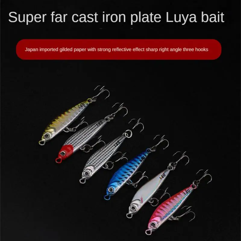 2/4/6PCS Luya Fake Bait Fresh Water Sea Fishing Sequined Bass Mouth Metal Fishing Accessories Fishing Lures All Waters Far Into