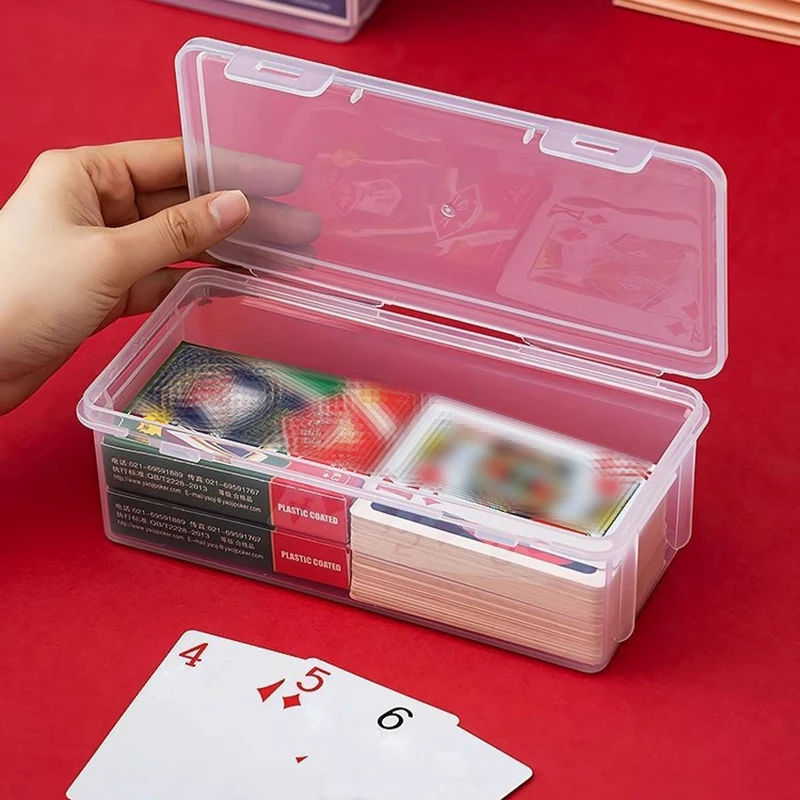 New Transparent Plastic Boxes Playing Cards Container PP Storage Case Packing Poker Game Card Box For Board Games