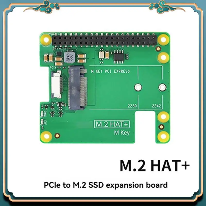 

(Новый)-Для Raspberry Pi 5 M.2 HAT+ Gen2 Gen3 NVME M.2 SSD 2230/2242 Размер M Ключ PCI Express Плата расширения GPIO