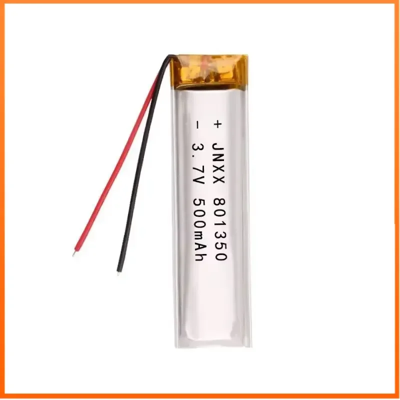 801350 3.7V 500mAh Polymer Lithium LiPo Rechargeable Battery for Beauty Instrument Bluetooth Headset Selfie Stick Spray Etc