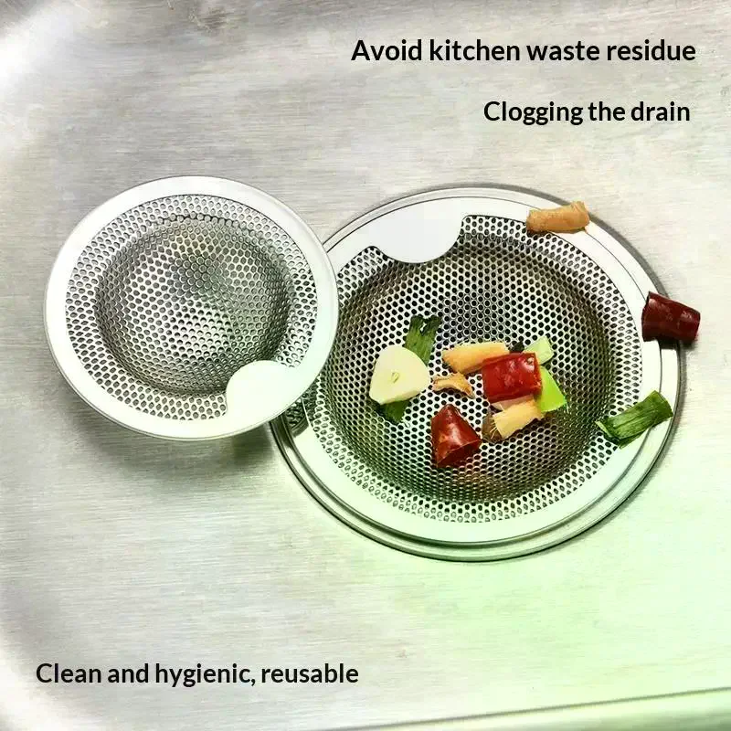 /PFU/Steel Sink Drain Strainers With Durable Fine Mesh Perfect For Catching Food Scraps Preventing Clogging Stainless