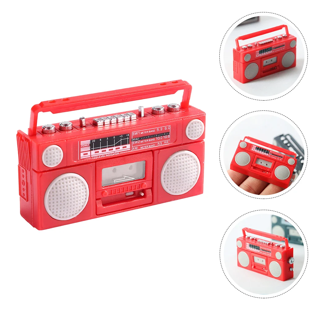 

Classical Radio Model Mini Simulated Decoration Stainless Steel House Supply Plastic Prop Adornment Toddler Retro