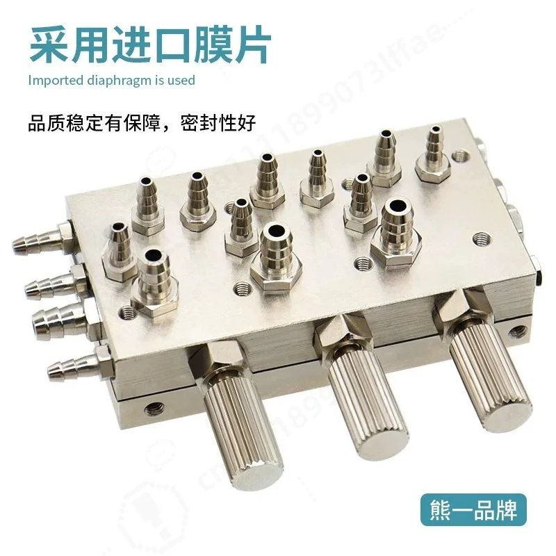 Triple Diaphragm Air‑Water Control Valve, 3‑in‑1 Dental Chair Unit Spare Part, Replacement Accessory for Dental Clinic Equipment