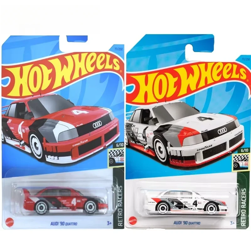 Original Hot Wheels Car Audi 90 Quattro Kids Toys for Boys 1/64 Diecast Model Carro Juguetes Retro Racers Children Gift C4982-77