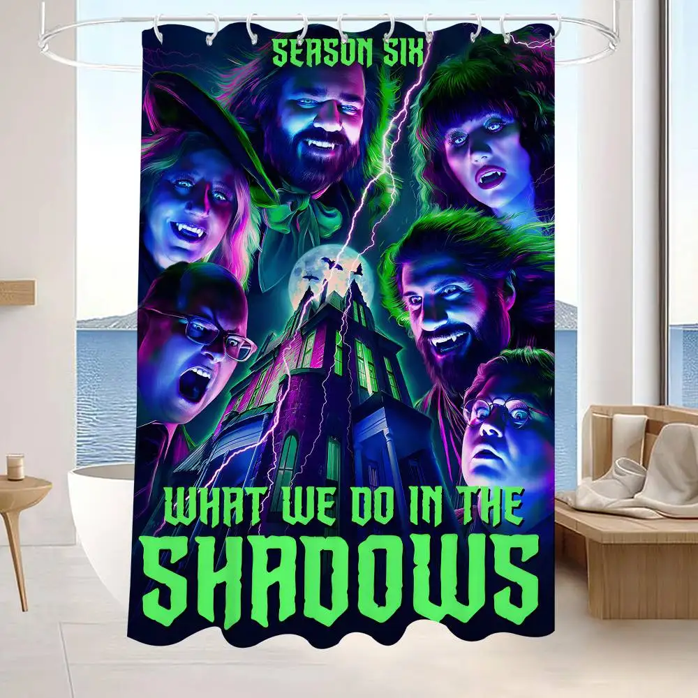 

What We Do In The Shadows Movie Bathroom Shower Curtain Bathroom Partition Curtain Light Opaque Waterproof Material Bathroom
