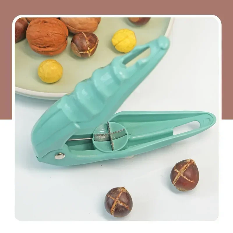 Stainless Steel Chestnut Clip Machine Nutcracker Opener Tool Nuts Walnut Cut Sheller Chestnut Shelling Cutter Kitchen Gadgets