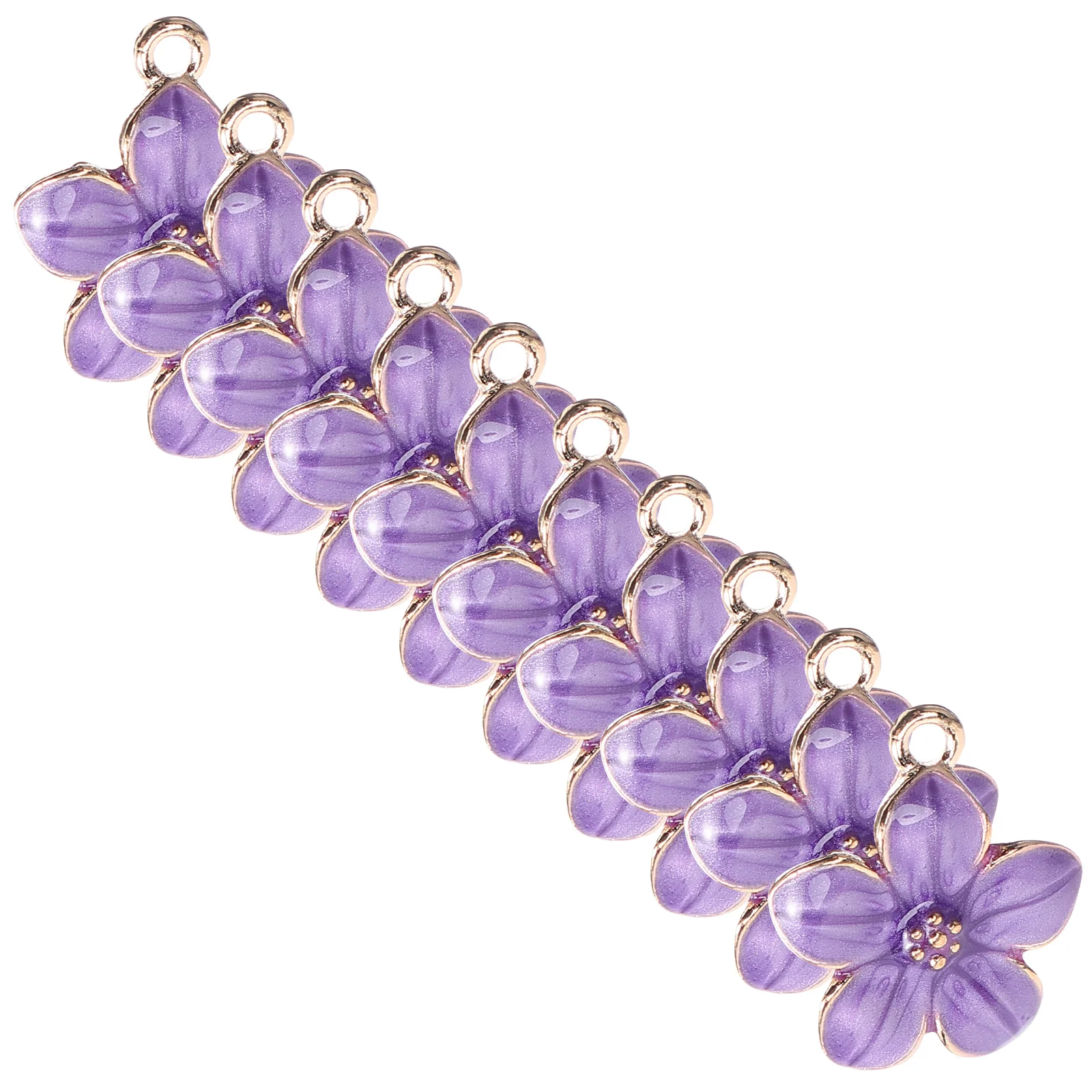 50Pcs Alloy Cherry Blossom Flower Pendant Charms DIY Jewelry Making Necklace Bracelet Craft Decorative Accessories