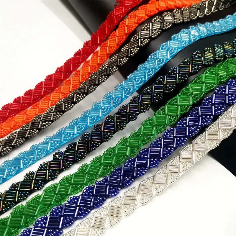 10 Yards handgefertigte Perlenspitze DIY Kleidung Zubehör Dekoration Materialien