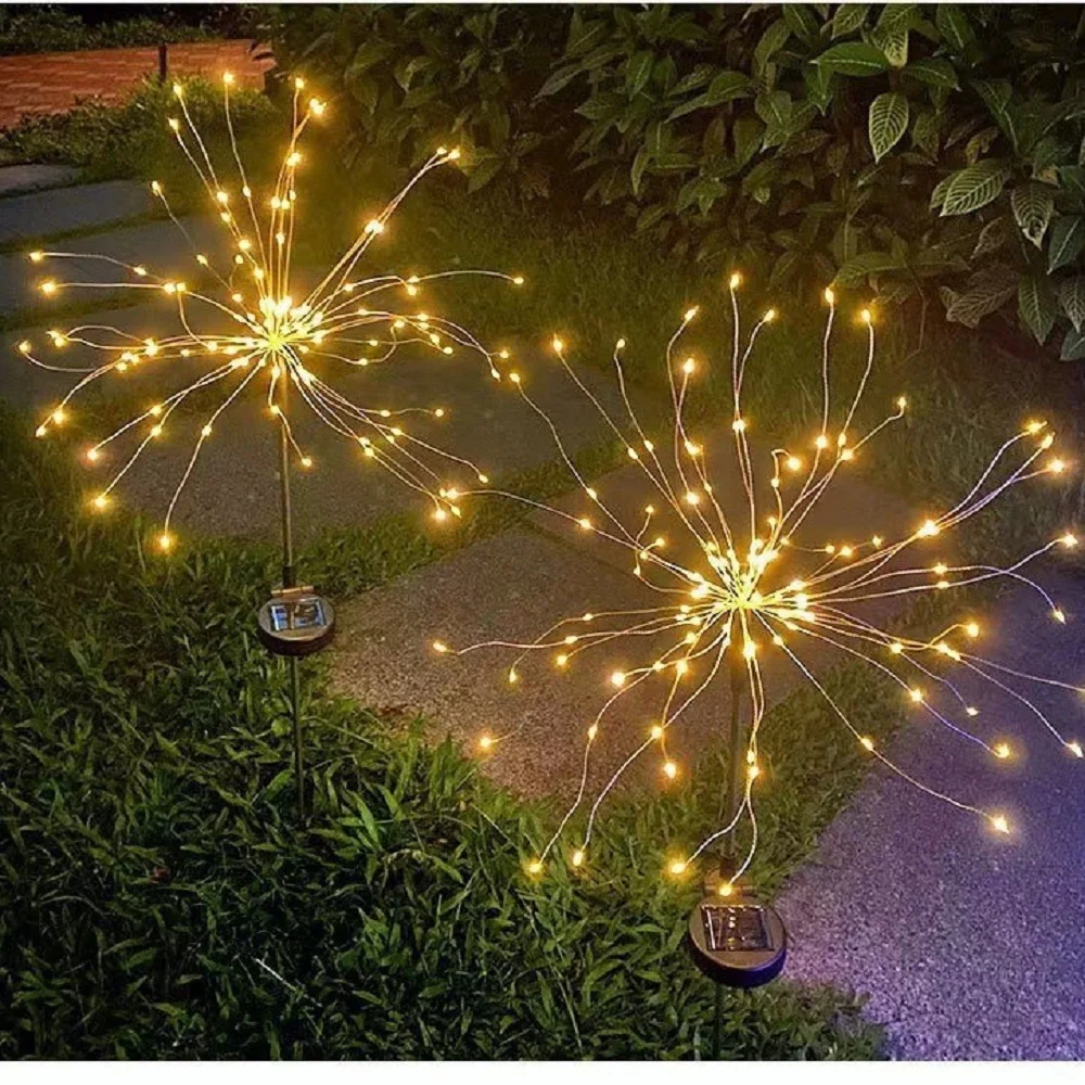 

Solar LED Firework Fairy Light Outdoor Garden Decoration Lawn Pathway Light For Patio Yard Party Christmas Wedding Decorations
