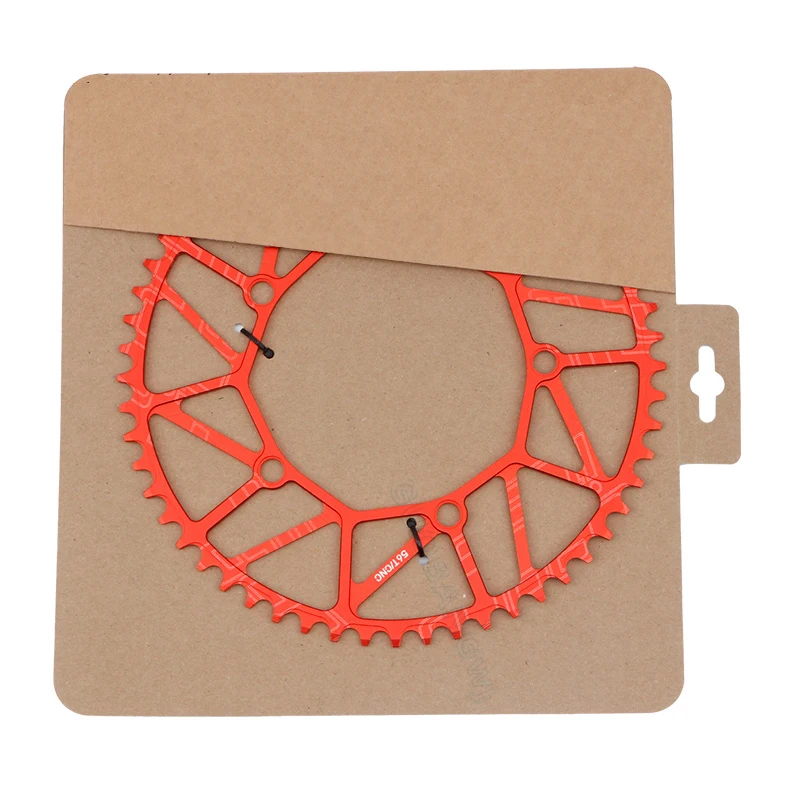 좁고 넓은 체인링 46/50/52, 접이식 자전거 단일 체인링 크랭크셋 업그레이드, 미니 벨로스/접이식 자전거용 경량 알루미늄