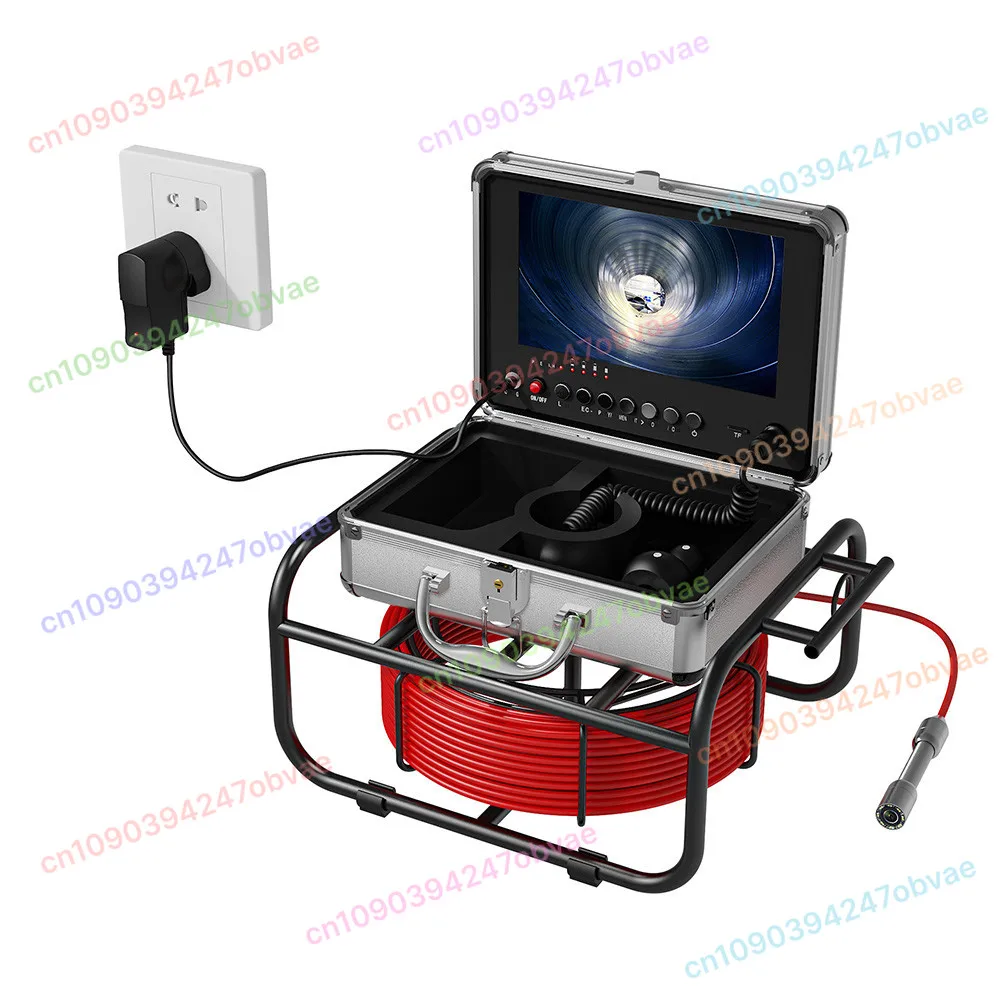 

9" Monitor Borescope IP68 Drain Sewer Pipeline Industrial Endoscope With 16G TF Card DVR Record 17MM/23MM Pipe Inspection Camera