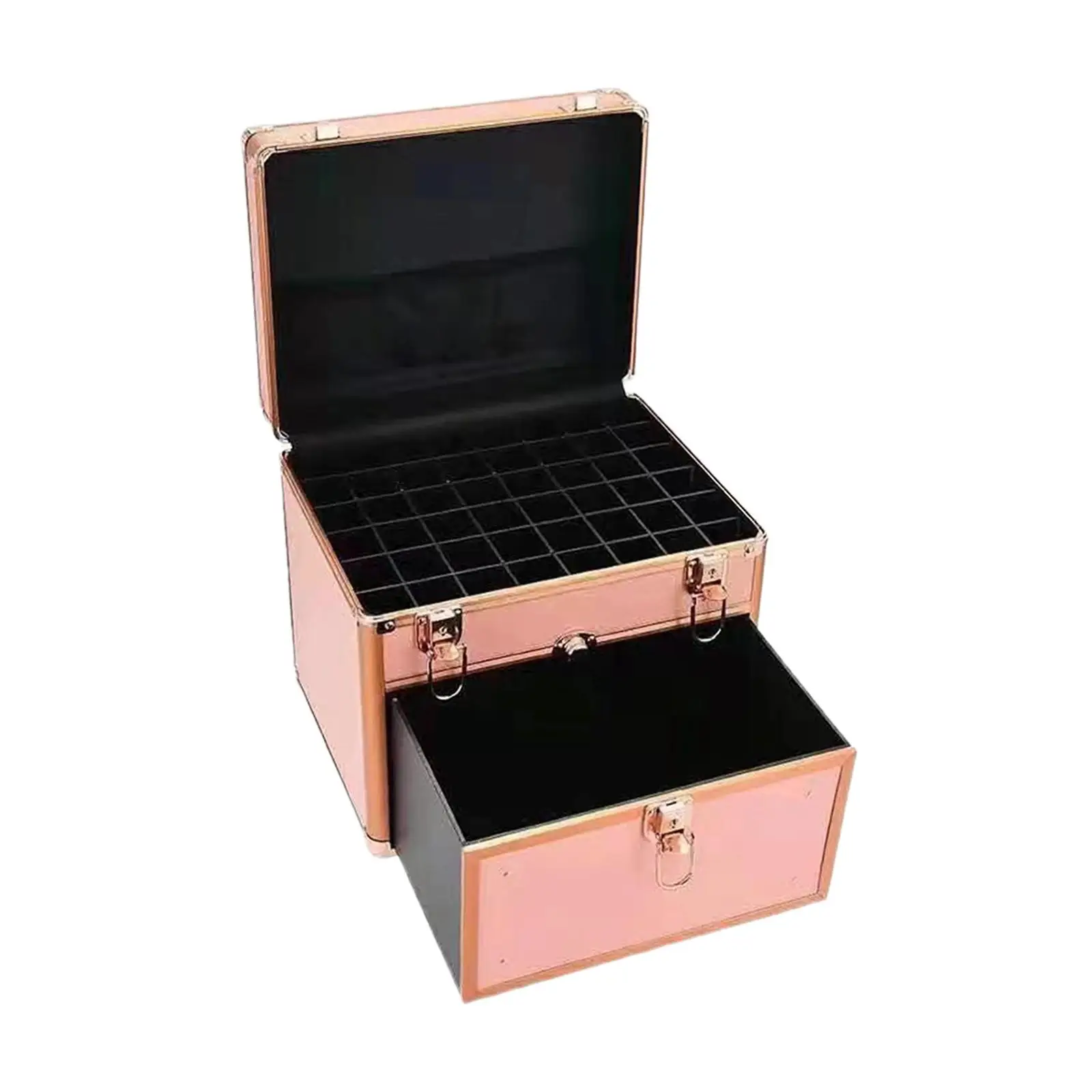 

Portable Travel Makeup Case with Trays and Drawer Suitcase for Makeup Tools