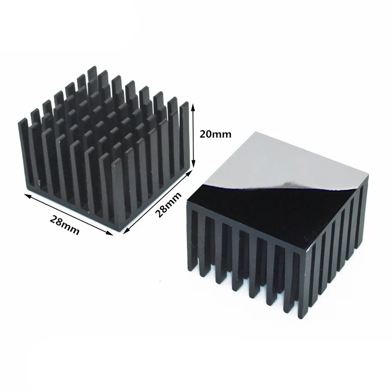 Thermal Adhesive Tape Aluminum Heatsink Radiator Cooling 28x28mm Heat Sink Cooling for PC Cooler RAM Memory Chip 6 8 11 15 20mm