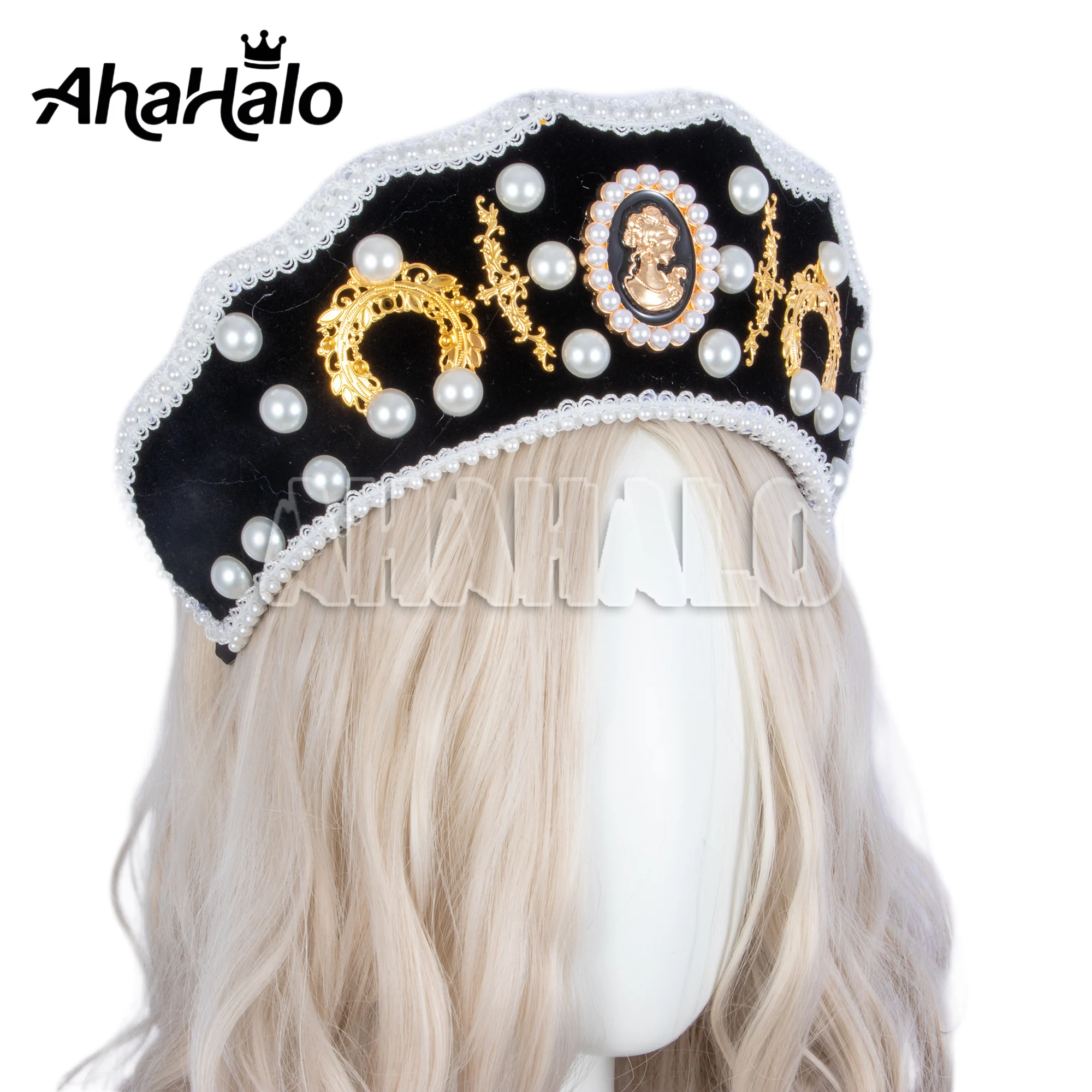 Hot Ins Foto Requisiten Handmake Gothic Lolita Stirnband Königin Dress Up Palace Stil Krone Party Kopfschmuck Fertiges Produkt