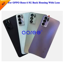 Canera Lens+ Battery Cover Housing For Oppo Reno 6 5G Back Housing For Oppo Reno 6 5G Back Cover Back Housing Door With adhesive