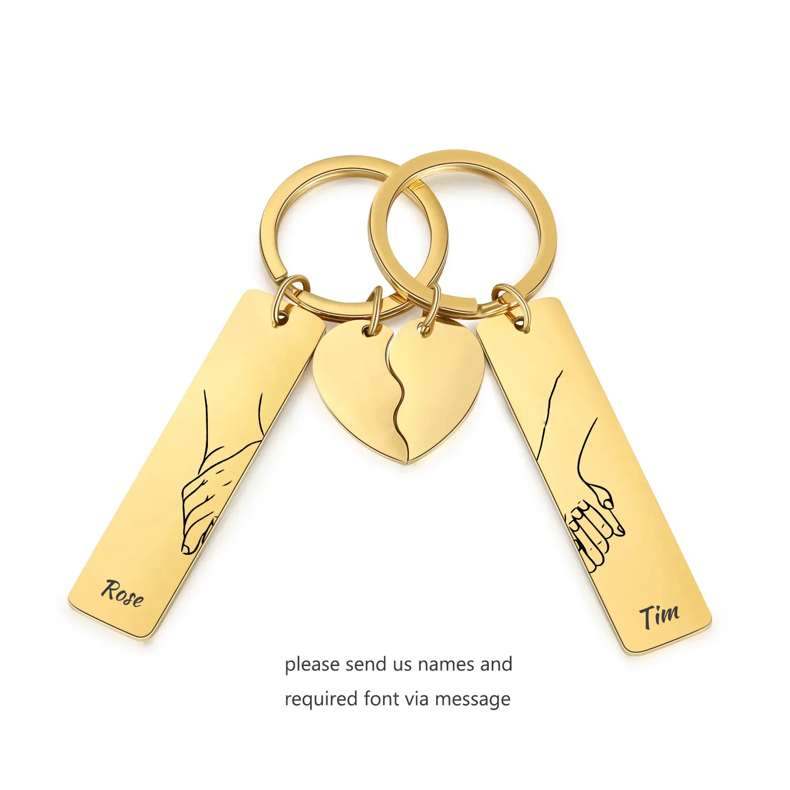 

Креативный персонализированный набор ключей для пар с гравировкой имени, персонализированный брелок для ключей с гравировкой, подарок для мужчин