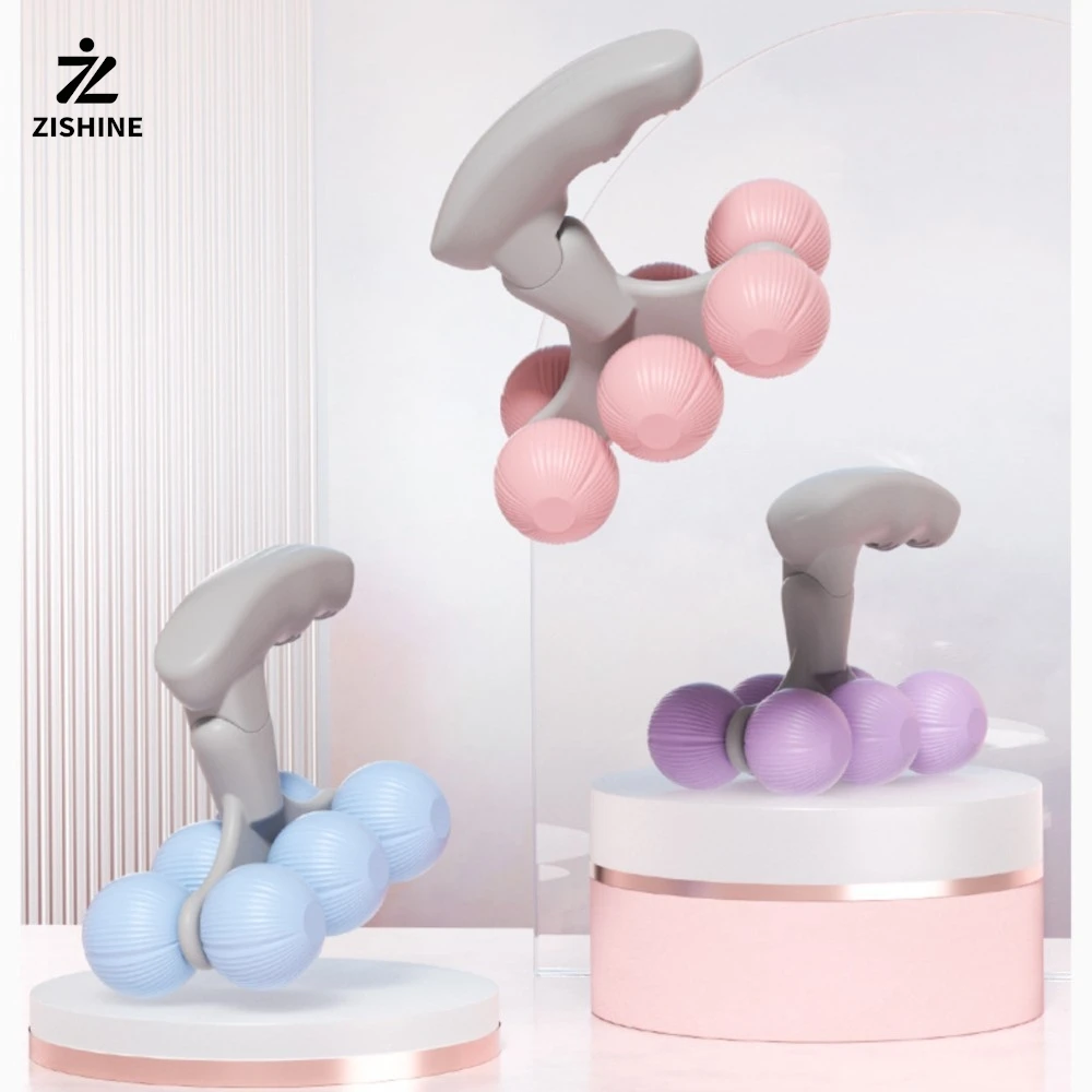Six Wheel Cervical Massager Clip Neck Massage Roller Neck Shoulder Back Kneading Massager Manual Multifunctional Massage Tools