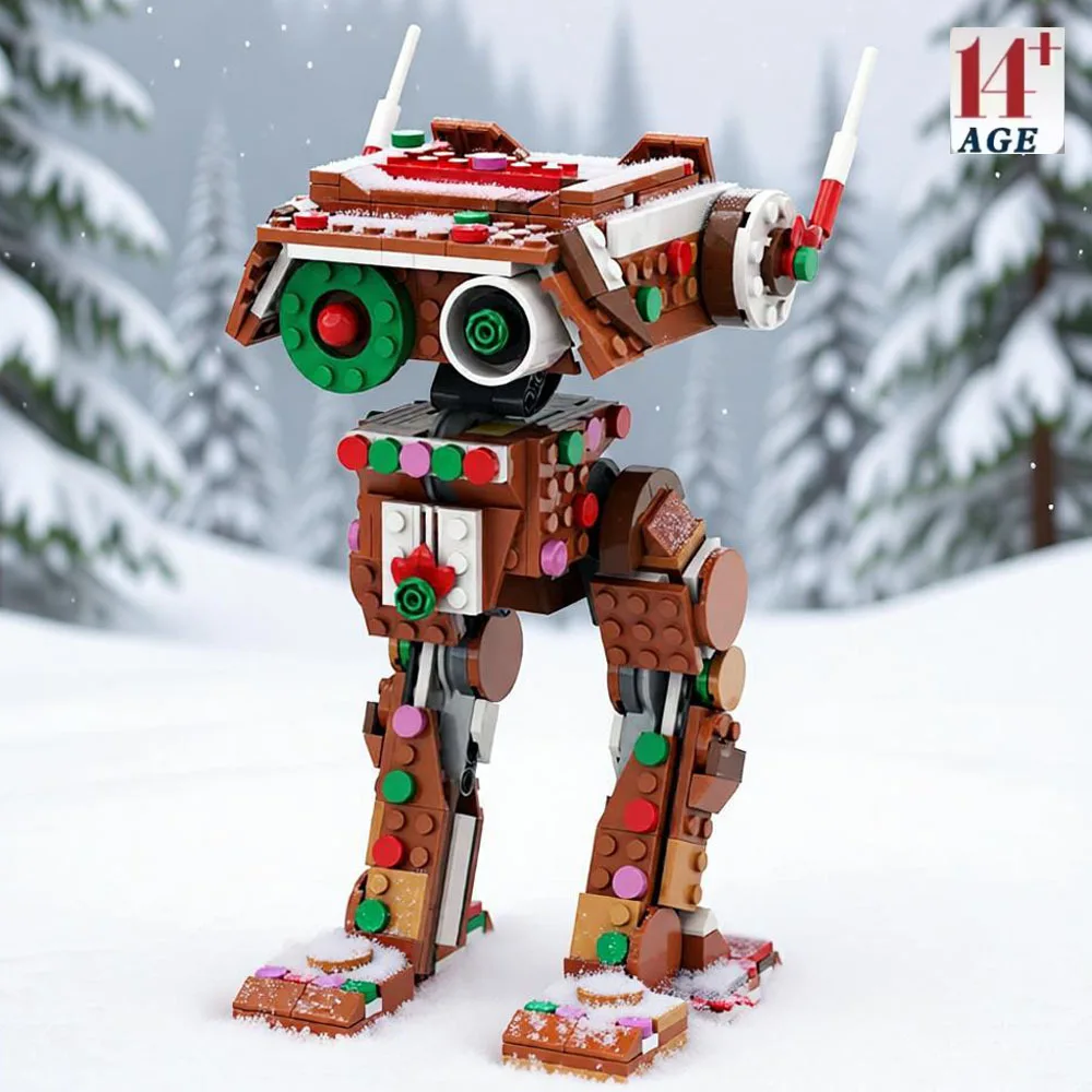 

Конструктор MOC «Пряничный AT-ST» (Модель Millennium Falcon Snowspeeder, истребитель повстанцев) — Подарки для сборки на Рождество и праздники