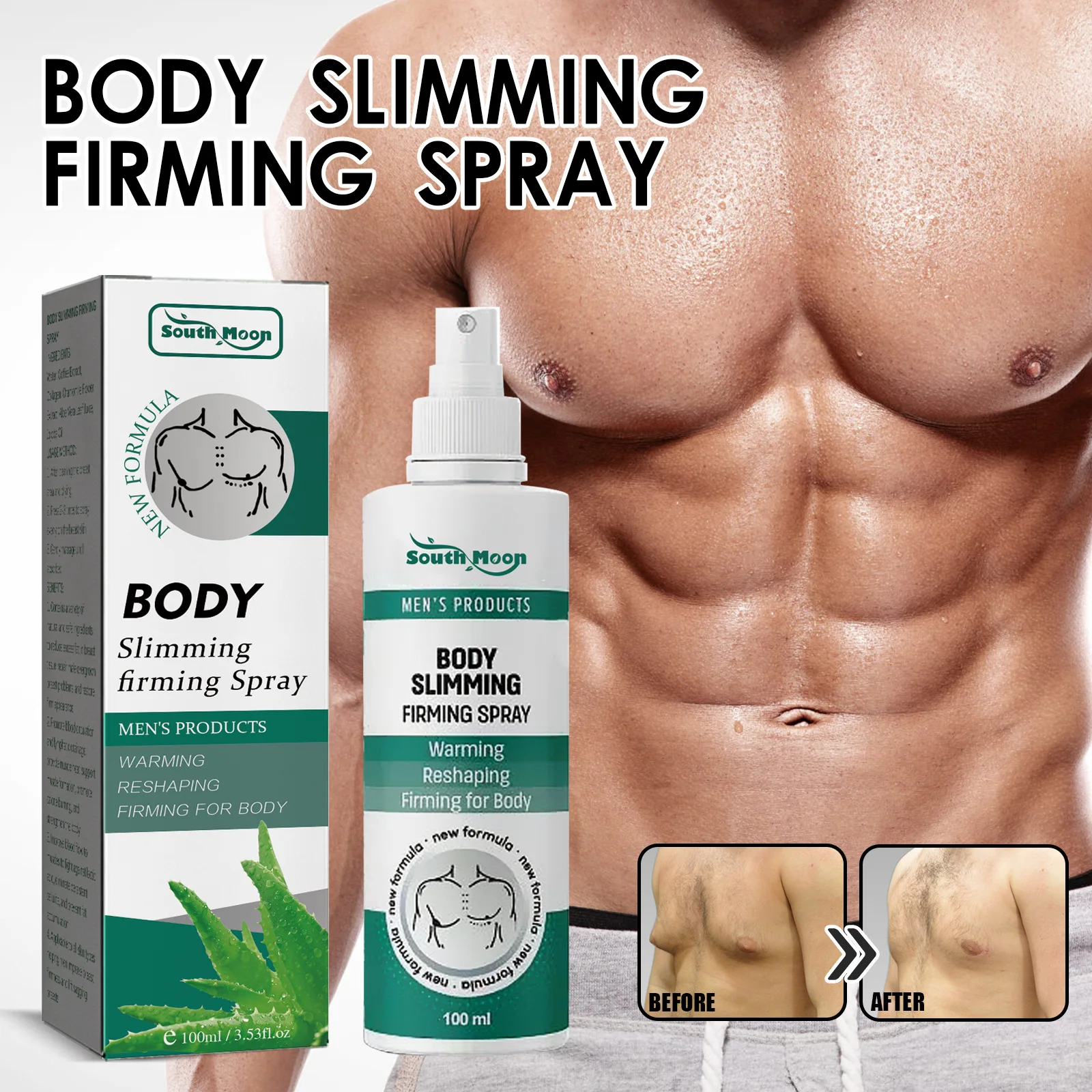 Abdominal Sculpting Spray Fat Burning Arm Thigh Tummy Anti Cellulite Weight Loss Muscle Strengthen Tight Belly Slimming Liquid